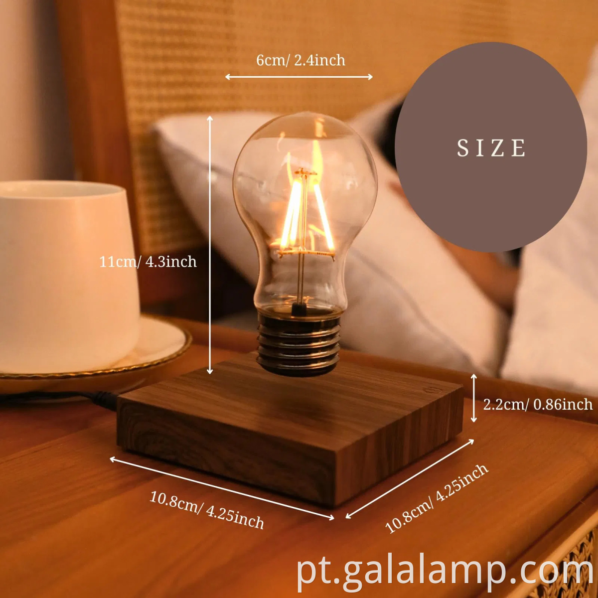 Magnetic Levitation Light Bulb with 360° Rotating Design